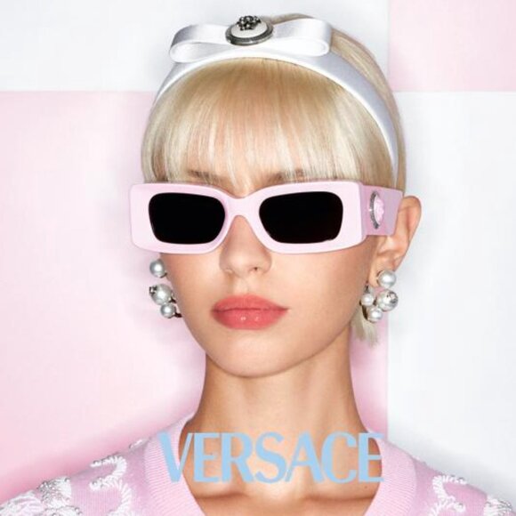 NEW VERSACE VE4474U 5485/87 PINK SQUARE WOMEN SUNGLASSES VERSACE VE4474U 548587 - Picture 2 of 12